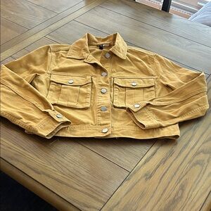 Women's Mustard divided H&M cropped Jacket size Sm